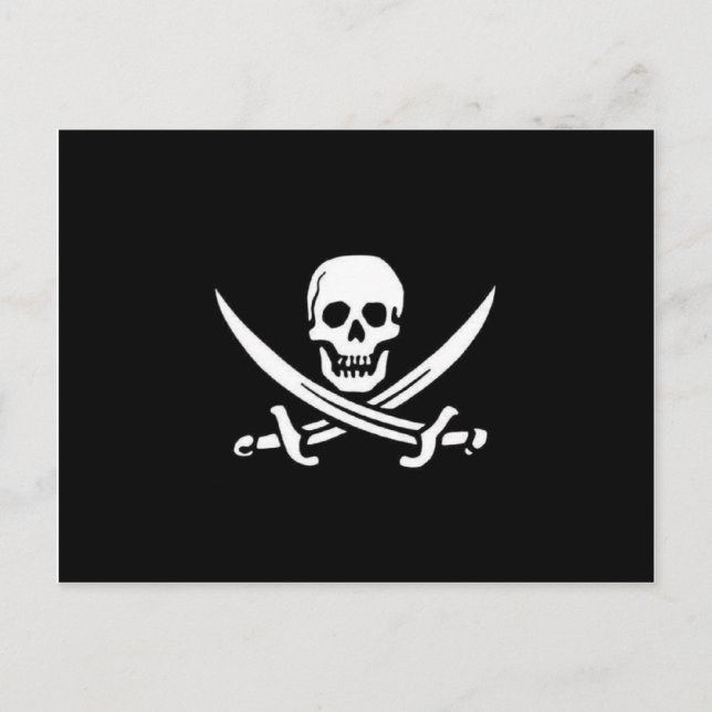 Carte Postale Drapeau pirate (Devant)