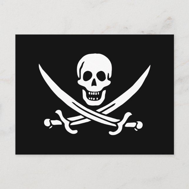 Carte Postale Drapeau pirate (Devant)