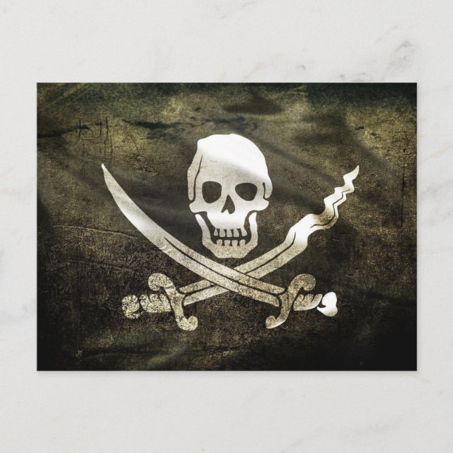 Carte Postale Drapeau pirate, Drapeau des pirates (Devant)