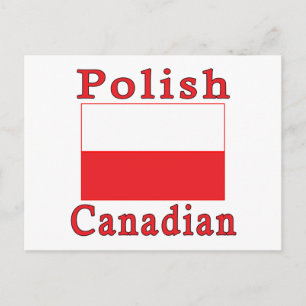 Carte Postale Drapeau polonais Canadien