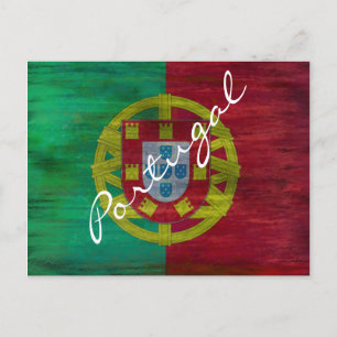 Carte Postale Drapeau portugais en détresse