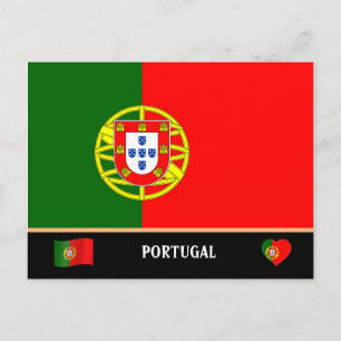 Carte Postale Drapeau portugais et voyage au Portugal