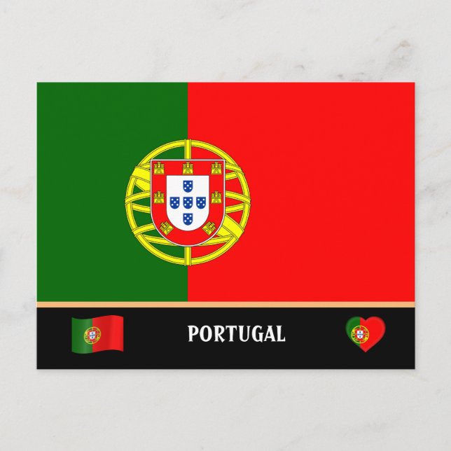 Carte Postale Drapeau portugais & voyage de pays / Portugal (Devant)