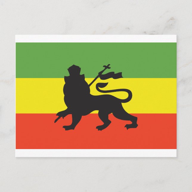 Carte Postale Drapeau rastafari (Devant)
