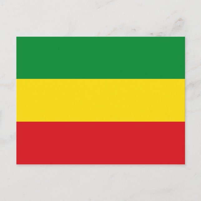 Carte Postale Drapeau rastafarien Rasta Ethiopie (Devant)