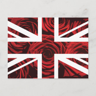 Carte Postale Drapeau Red Rose Union Jack British (UK)