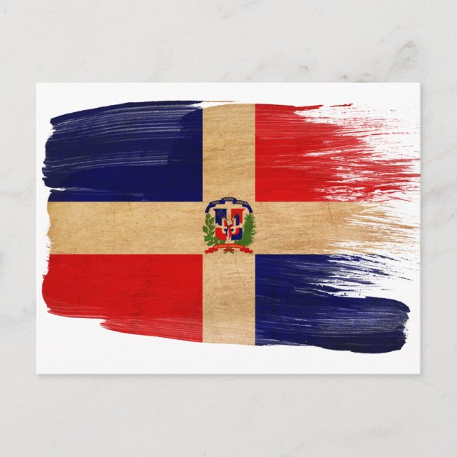 Carte postale Drapeau République Dominicaine (Devant)