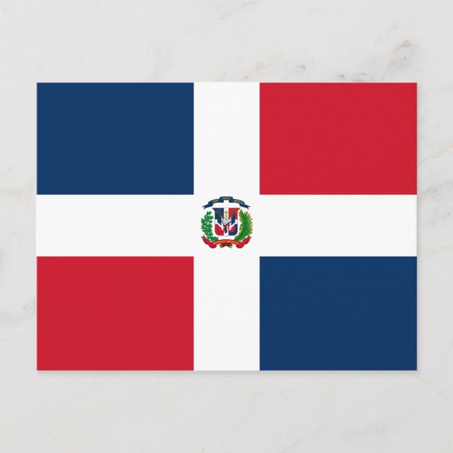 Carte postale Drapeau République Dominicaine (Devant)