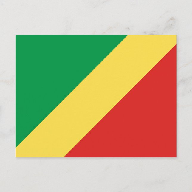 Carte postale Drapeau République du Congo (Devant)