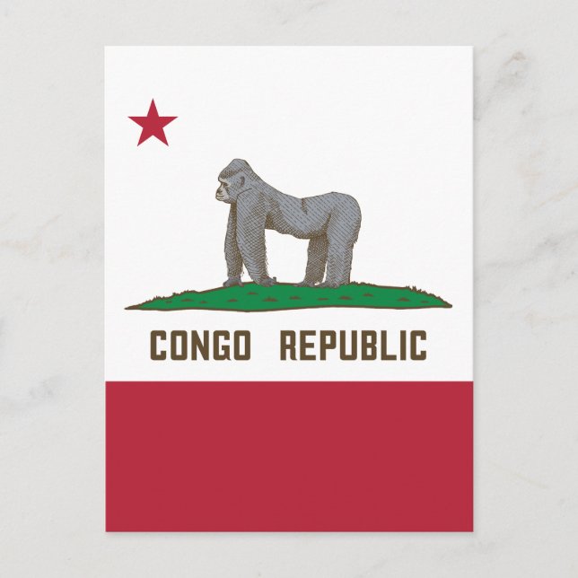 Carte Postale Drapeau République du Congo (Devant)