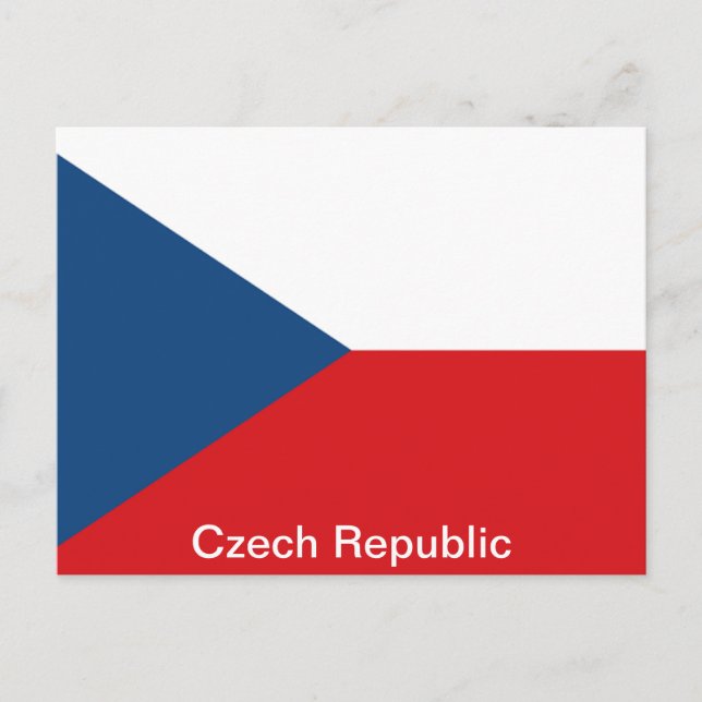 Carte Postale Drapeau République tchèque (Devant)