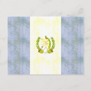 Carte Postale Drapeau rétro Vintage du Guatemala