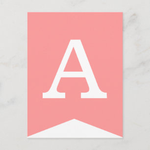 Carte Postale Drapeau rose et blanc DO-IT-YOURSELF bannière de B