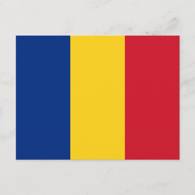 Carte Postale Drapeau roumain (Roumanie) (Devant)