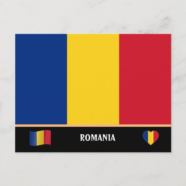 Carte Postale Drapeau roumain & voyage en Roumanie / Roumanie (Devant)