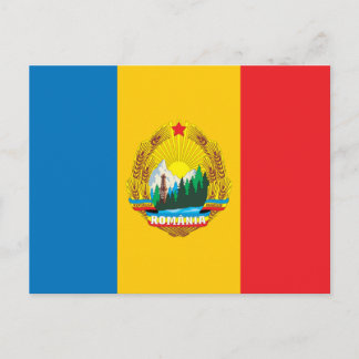 Carte Postale Drapeau Roumanie 1965
