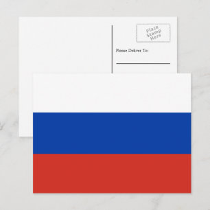 Carte Postale Drapeau russe, Drapeau de la Russie