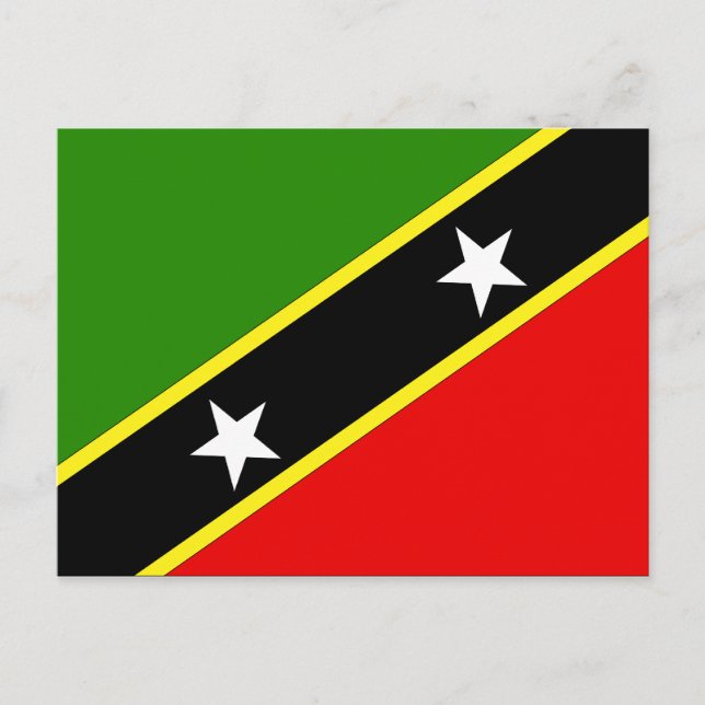 Carte Postale Drapeau Saint Christopher Nevis (Devant)