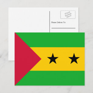 Carte Postale Drapeau São Tomé et Príncipe