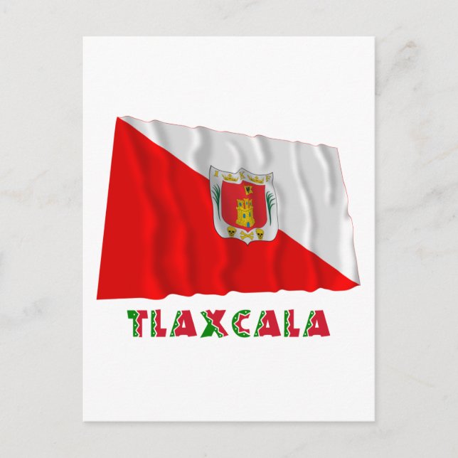 Carte Postale Drapeau semi-officiel Tlaxcala (Devant)