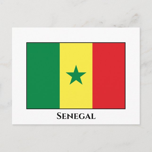 Carte Postale Drapeau sénégalais (Devant)