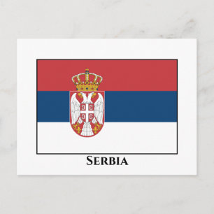 Carte Postale Drapeau serbe