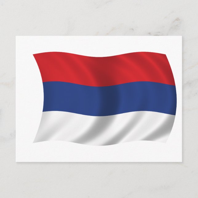 Carte Postale Drapeau serbe (Devant)