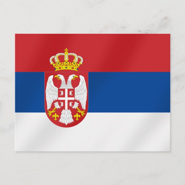 Carte Postale Drapeau serbe - Spectacle pour Srbija (Devant)