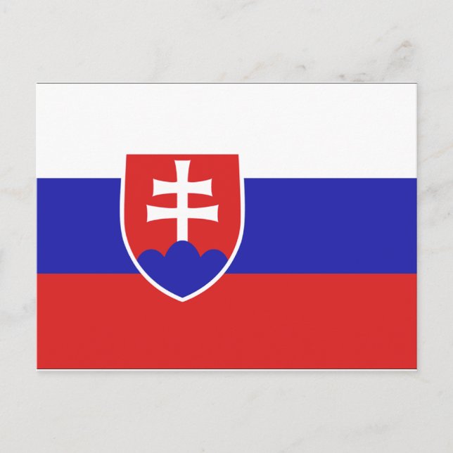 Carte Postale Drapeau Slovaquie (Devant)