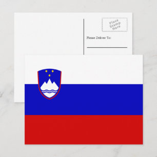 Carte Postale Drapeau slovène, Drapeau de la Slovénie