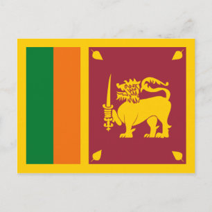Carte postale Drapeau Sri Lanka
