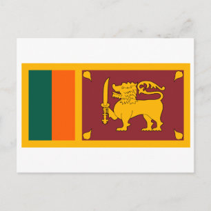 Carte postale Drapeau Sri Lanka