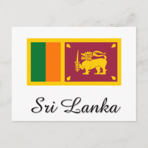 Carte Postale Drapeau Sri Lanka