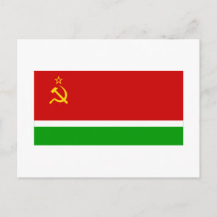 Carte Postale Drapeau SSR lituanien