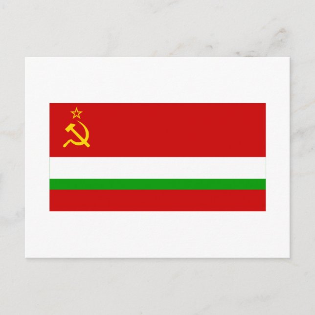 Carte Postale Drapeau SSR tadjik (Devant)