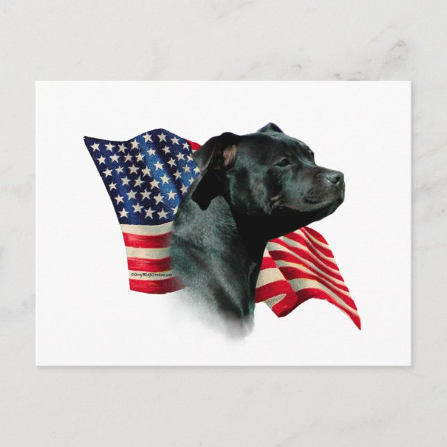 Carte Postale Drapeau Staffordshire Bull Terrier (Devant)