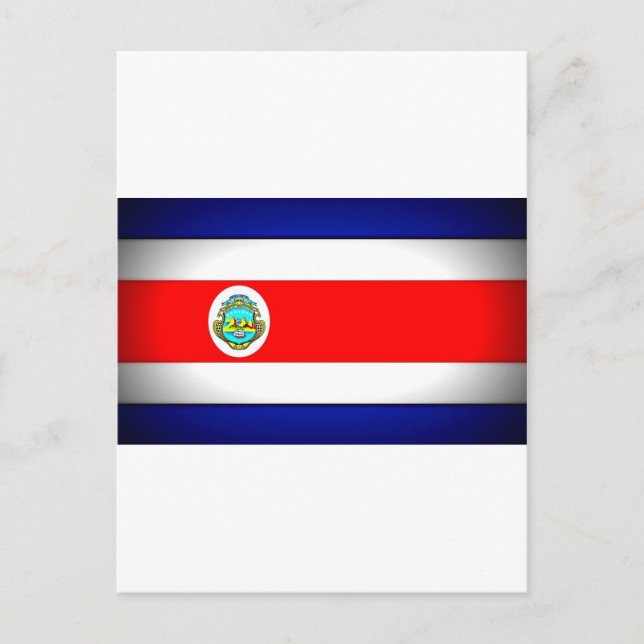 Carte Postale Drapeau stylisé du Costa Rica (Devant)