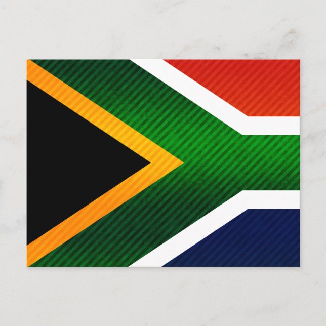 Carte Postale Drapeau sud-africain rayé moderne (Devant)