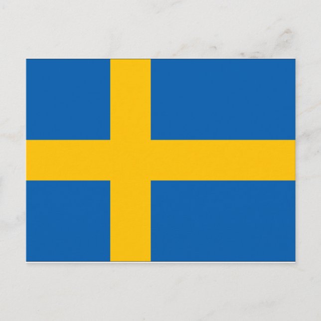 Carte Postale Drapeau Suède (Devant)