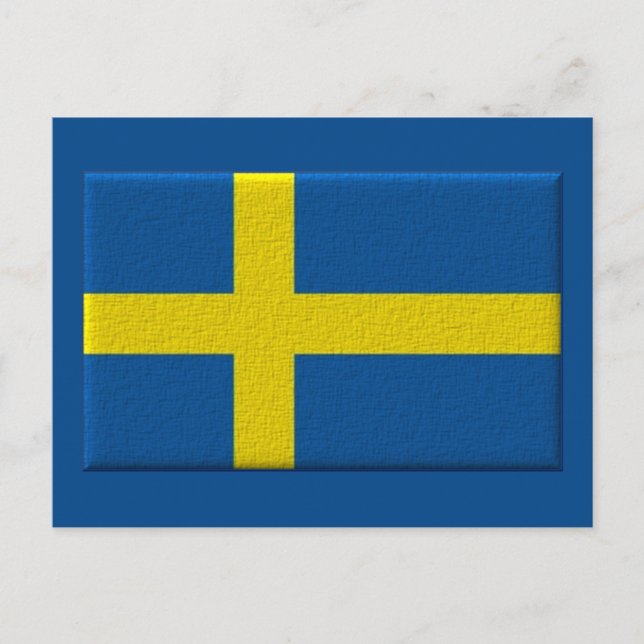 Carte Postale Drapeau suédois scandinave (Devant)
