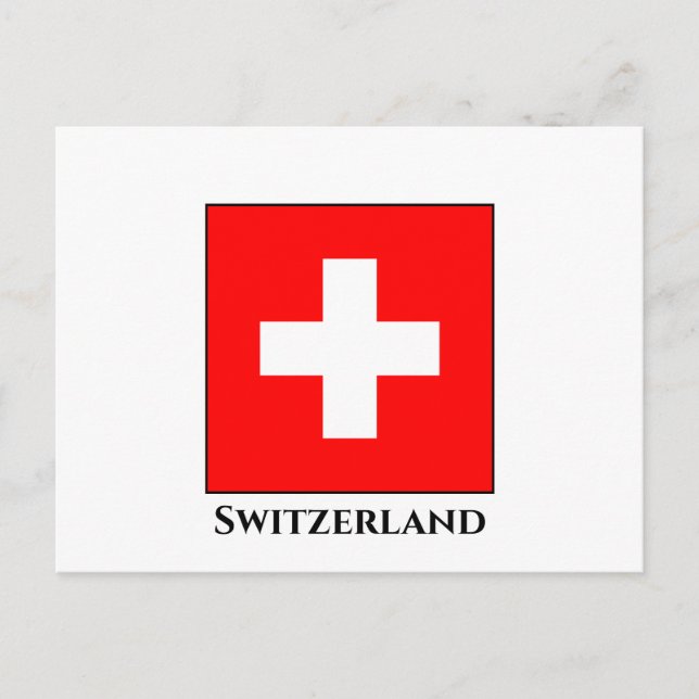 Carte Postale Drapeau suisse (Devant)