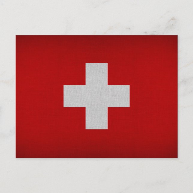 Carte Postale Drapeau suisse (Devant)