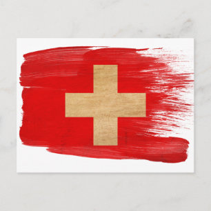 Carte postale drapeau Suisse