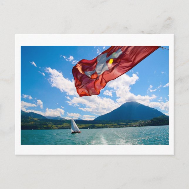 Carte Postale drapeau suisse (Devant)