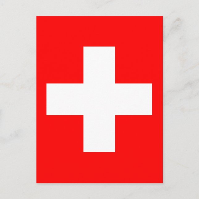 Carte Postale Drapeau suisse (Devant)