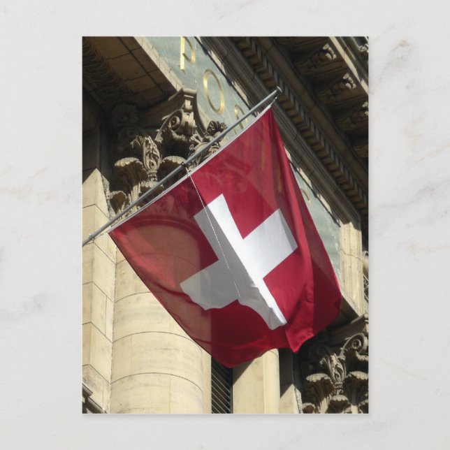 Carte Postale drapeau suisse (Devant)