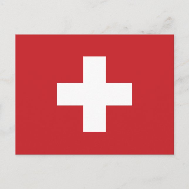 Carte Postale Drapeau Suisse (Devant)