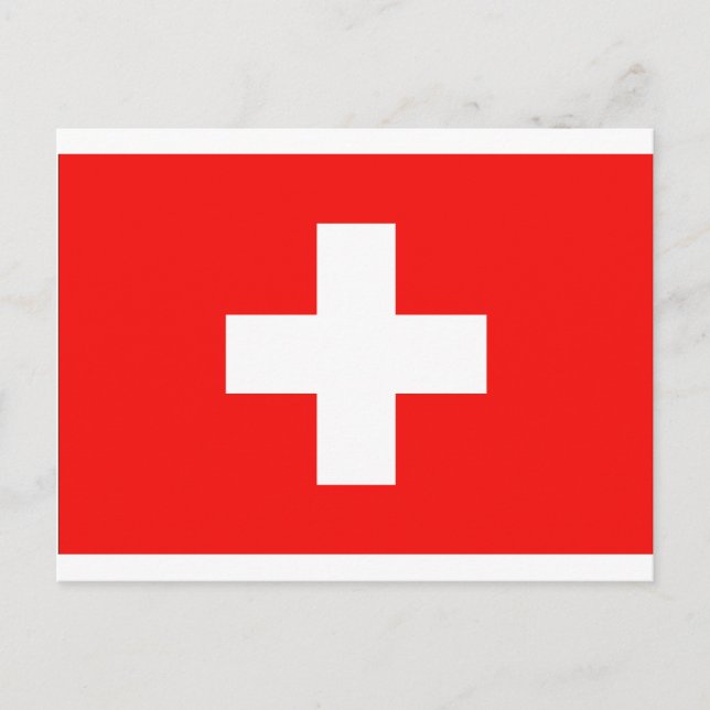 Carte Postale Drapeau suisse (Devant)