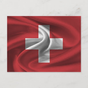 Carte Postale Drapeau Suisse