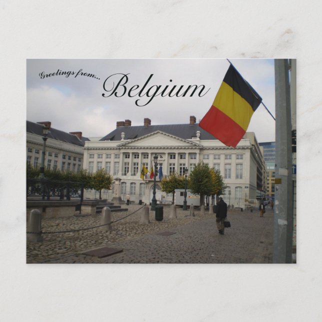 Carte Postale Drapeau sur la place des Martyrs Bruxelles Belgiqu (Devant)
